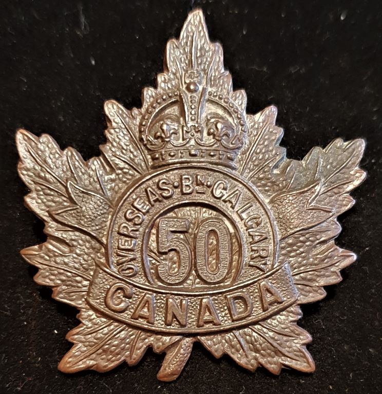 E50 - 50th BATTALION (CALGARY, ALBERTA) CAP BADGE