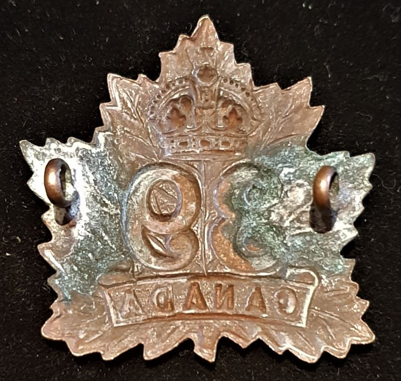 E39 - 39th BATTALION (BELLEVILLE, ONTARIO) CAP BADGE