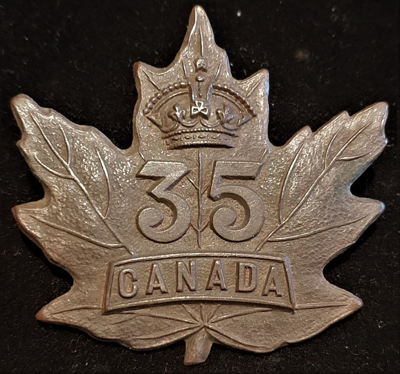E35 - 35th BATTALION (TORONTO) CAP BADGE