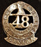 E15 - 15th BATTALION (48th TORONTO HIGHLANDERS) "LARGE 48" RIGHT HAND COLLAR BADGE
