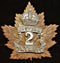 E-2A 2nd BATTALION (EASTERN ONTARIO) CAP BADGE (TIFTAFT MARKED)