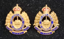 44th Infantry Battalion West Australian Rifles Officers Enamel Collar Badges