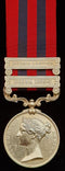 P16 SINGLE: India General Service Medal 1854 two clasp; ‘BURMA 1885-7, BURMA 1887’ running script 7054 Pte. C. Jinks 1st Bn Rif. Bde.