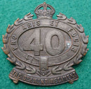 40th Infantry Battalion The Derwent Regiment 58mm Oxidised Hat Badge