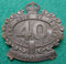 40th Infantry Battalion The Derwent Regiment 58mm Oxidised Hat Badge