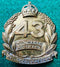 43rd Infantry Battalion The Hindmarsh Regiment 51mm Brass Hat Badge
