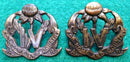 4th Infantry Battalion The Australian Rifles Oxidised pair of collars