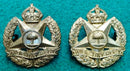 47th Infantry Battalion The Wide Bay Regiment brass pair of collars