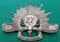 27th Infantry Battalion South Australian Scottish Regiment White metal, 50mm, Hat Badge