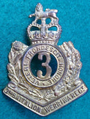 3rd Infantry Battalion Werriwa Regiment Brass 52mm, Hat Badge