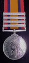 P45 Single: QUEENS SOUTH AFRICA MEDAL 1899 four clasps: “CC, Paard., Drief., T.”  Impressed 2577 Pte. W. Tapson, 2. D of C. Lt. Infy.