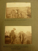 Photograph album containing 48 original WW1 photos taken in France. The Album undoubtedly has an Australian Artillery connection with one caption stating "Group NCO's OF 31st BTY".  - SOLD
