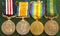 Four: Military Medal, British War Medal, Victory Medal and Tribute Medal. First three medals all correctly named to 3052 L/CPL. J. CAIN 8 BN A.I.F. (24th BN on BWM & VM). -