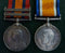 Pair: Queen South Africa Medal 1899 two clasps "T, SA02" and British War Medal (missing 1914/15 Star & Victory Medal). QSA impressed 5595 PTE F. DELLAR SCOTTISH RIFLES - VF SOLD