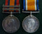 Pair: Queen South Africa Medal 1899 two clasps "T, SA02" and British War Medal (missing 1914/15 Star & Victory Medal). QSA impressed 5595 PTE F. DELLAR SCOTTISH RIFLES - SOLD