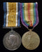 Pair: British war medal and Victory medal impressed to 3860 A-SGT F. E. DOCKERY. 51 BN A.I.F.