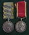 Pair: Crimea Medal three clasps "ALMA, INKERMANN & SEBASTOPOL" and China Medal 1857. Crimea period engraved T. EWEN 8TH COY R*S*M, China Medal impressed CORPL THOS EWEN. 23RD C. ROYAL ENGRS. - VF SOLD
