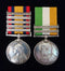 Pair: Queen’s South Africa 1899-1902, 5 clasps, “Cape Colony, Tugela Heights, Relief of Ladysmith, Transvaal & Laings Nek ”1106 PTE. R. GLADWIN, RIFLE BRIGADE.; King’s South Africa 1901-02, 2 clasps 1106 PTE. R. GLADWIN, RIFLE BRIGADE - Very fine SOLD