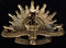 Rare Arundel marked Rising Sun Hat Badge  WW1 or WW2 period which has been gold plated  & converted to pin back. Looks stunning