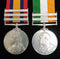 Pair : QUEENS SOUTH AFRICA MEDAL 1899 three clasps "CC, T, Wittebergen", KSA two clasps.1093 PTE H. HIBBERD 2ND WILTS REGT