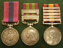 Trio : Distinguished Conduct Medal (VR), India General Service Medal 1895 two clasps: "P.F. 1897-98, TIRAH 1897-98", Queens South Africa Medal 1899 five clasps: - VF SOLD