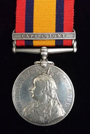 Single: Queen's South Africa 1899-1902, one clasp "CC" impressed "985 PTE B. N. KEMP FRONTIER LT. HORSE" - VF SOLD