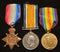 Three: 1914/15 Star, British War Medal and Victory Medal. All medals correctly impressed to M2-119200 PTE A MILNE. A.S.C. - VF SOLD