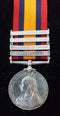 Single: Queen's South Africa 1899-1902, four clasps "CC, OFS, 01 & 02" impressed "3261 2ND CL. TPR. G. MCGIBBON S.A.C."