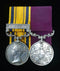 Pair: South Africa 1877-79, 1 clasp, “1879 “ 8146, SERGT. J. McDONALD, R. E.  Army L.S. & G.C., V.R. 8146. CD. SGT. MAJ: E. J McDONALD, R. E. - VF SOLD