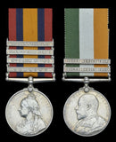 Pair: Queen’s South Africa 1899-1902, 4 clasps, “Belmont, Modder River, Orange Free State & Johannesburg” 12351 Dr. C. R. Oliver, A.S.C.; King’s South Africa 1901-02, 2 clasps 12351 Dvr. C. Oliver, A.S.C. - SOLD