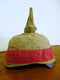 World War 1 German  pickelhaube reversible manoeuver helmet cover. Four correctly stitched eyelets with correct brass hooks for helmet retention. Spike top held by tabs to allow for ventelation. No tears or mothing. Very good condition.  SOLD