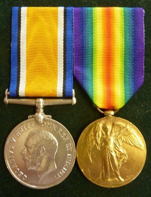 Pair: British War Medal and Victory Medal impressed to 12269 DVR T. S. Browne 2 F.A.B. AIF