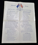 Selected Songs for use at Peace Celebrations 1919. Sands & McDougall Pty., Ltd., Printers, Perth.