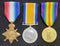 P38 Trio: 1914/15 Star, British War and Victory Medal all correctly impressed to 1365 PTE J. B. JEFFERIES 9/BN AIF.