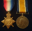 Trio: 1914/15 star and British War Medal both correctly impressed to 18 PTE. G. B. PLAYER 18 BN A.I.F. Missing Victory Medal