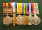 Group of six : QSA  five clasps " CC,OFS,T SA 01,SA 02" (K.R.R.C) top two clasps loose. 1914 -15 STAR, BRITISH WAR & VICTORY MEDALS impressed  2387 Pte/Sgt T. Rogers K.R.R.C. 1939 WAR & AUST.SERVICE MEDALS impressed W243298  T.Rogers. - VF SOLD