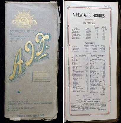 Souvenir Guide of South Australia’s Fighting Men of the A.I.F. The history, achievements and colors of the various units. Compiled for the citizens and business men’s committee by SGT-MJR H. H. Hannam late A.I.F. - SOLD