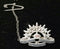 Void Australian Rising Sun design marked sterling silver N2. A quality construction with stones covering the Sun's ray and the scrolls in grey enamel.  Collar badge size with safety chain.