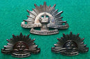 Rare set of Western Australian Rising Sun badges  Maker marked "SHERIDAN PERTH WA" - SOLD