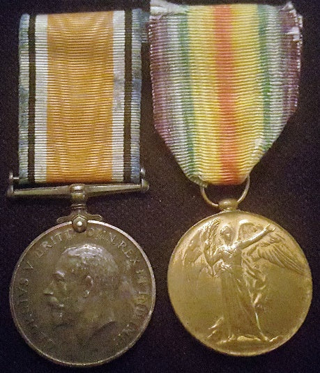 Pair: British war medal and Victory medal impressed to 11201 MT-DVR V. J. COHEN 3 D.S.C. AIF - VF SOLD