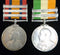 Pair : QUEENS SOUTH AFRICA MEDAL 1899 three clasps "CC, T, Wittebergen", KSA two clasps.1031 CORPL: G. (G. C. on KSA) WILKINSON MANCH: REGT - Good VF SOLD