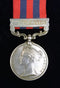 Single: INDIA GENERAL SERVICE MEDAL1854 One Clasp; "Hazara 1891" 1722 Pte. E. Williams. 1st Bn R. Welsh Fus.