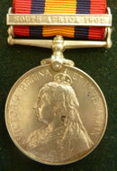Single : QUEENS SOUTH AFRICA MEDAL 1899 single clasp "South Africa 1902" impressed 8769 PTE C. PARKER. 1st REGT 10TH N.Z. - VF SOLD