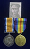 PAIR: British War and Victory Medal, both correctly impressed to 14 SGT L. G. BALDOCK 44 BN AIF. - VF SOLD
