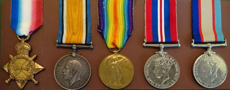 Five: 1914/15 Star, British War, Victory Medal, War Medal 1939/45 and ASM 1939/45. WW1 trio correctly impressed to 3243 PTE. J. H. BAMBURY 3/BN AIF. War Medal 1939/45 and ASM 39/45 correctly impressed N76029 J. H. BAMBURY.  - VF-EF SOLD
