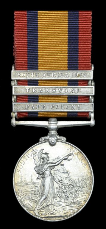 Queen’s South Africa 1899-1902, 3 clasps, Cape Colony, Transvaal, South Africa 1902 (5044 Tpr. W. J. Barker, N.Z.M.R. 8th Cont.), - Very fine SOLD