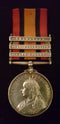 Single: Queen's South Africa 1899-1902, three clasps "CC, OFS, T" impressed "36 TPR. F. BATES KITCH: F. SCOUTS"  - VF SOLD