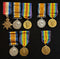 Three: 1914-15 Star, British War and Victory Medals. All medals correctly impressed to 10150 PTE. W. BEARDWELL HAMPS: R - GD VF SOLD