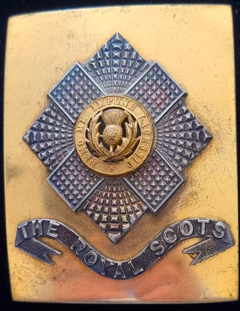 The Royal Scots Officers Shoulder Belt Plate circa 1900.