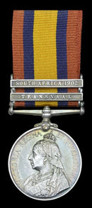 Queen’s South Africa 1899-1902, 2 clasps, Transvaal, South Africa 1902 (8004 Tpr. H. Callaghan, N.Z.M.R. 9th Cont.),